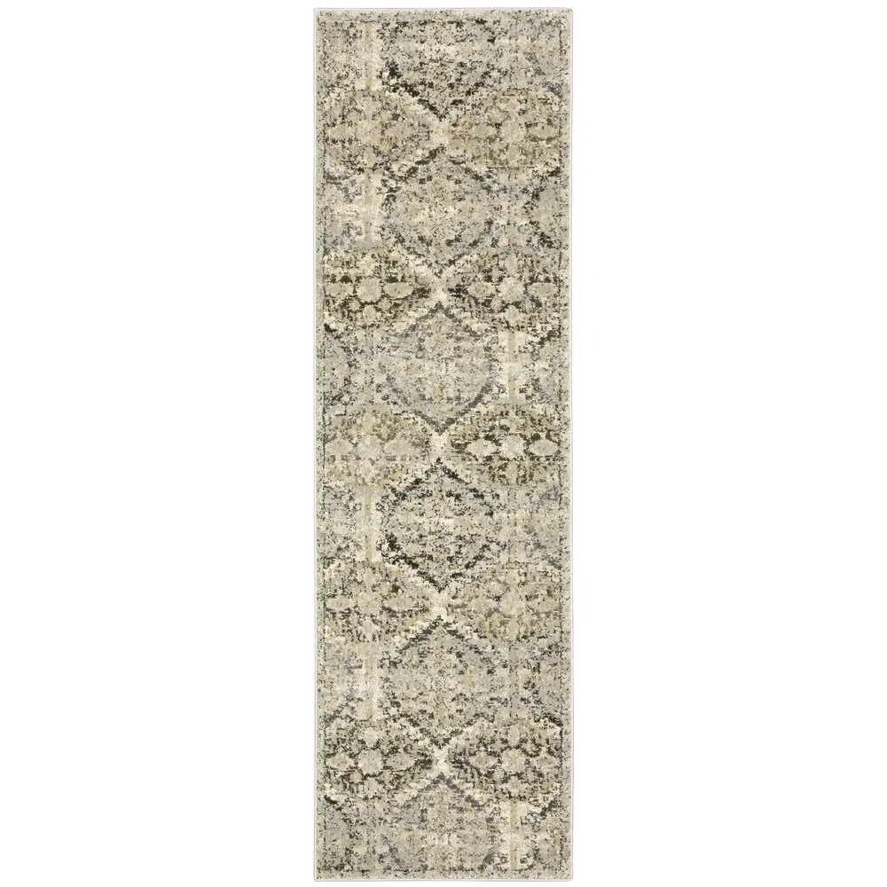 Florence 270H6 Ivory/ Grey Indoor Area Rug - 2'3