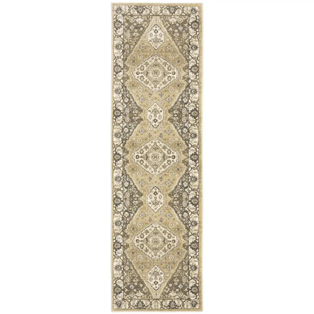 Florence 661I6 Beige/ Grey Indoor Area Rug - 2'3