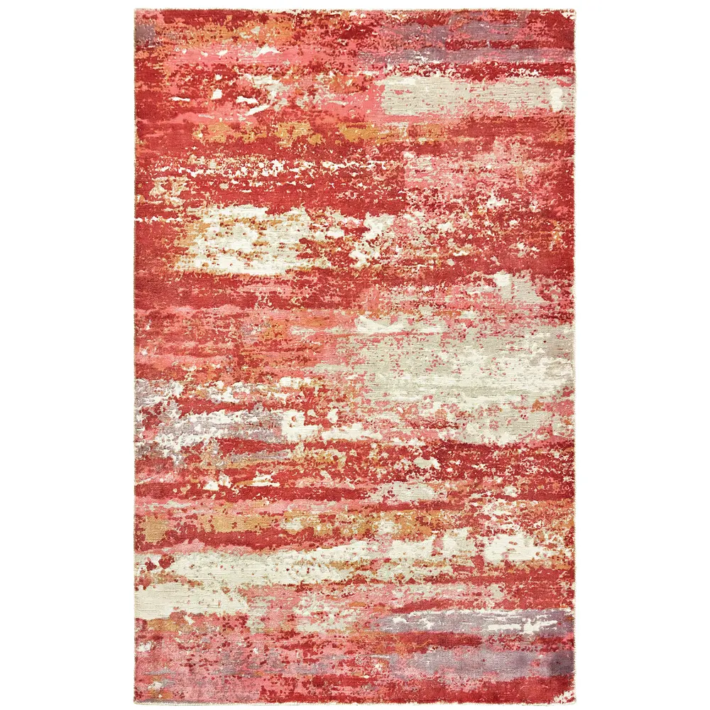 Formations 70004 Pink/ Red Indoor Area Rug - 9' x 12'