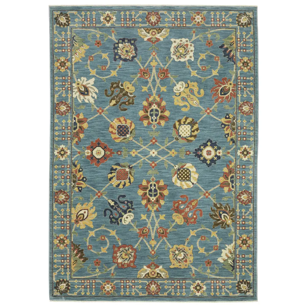 Francesca FR01E Blue/ Multi Indoor Area Rug - 3'3