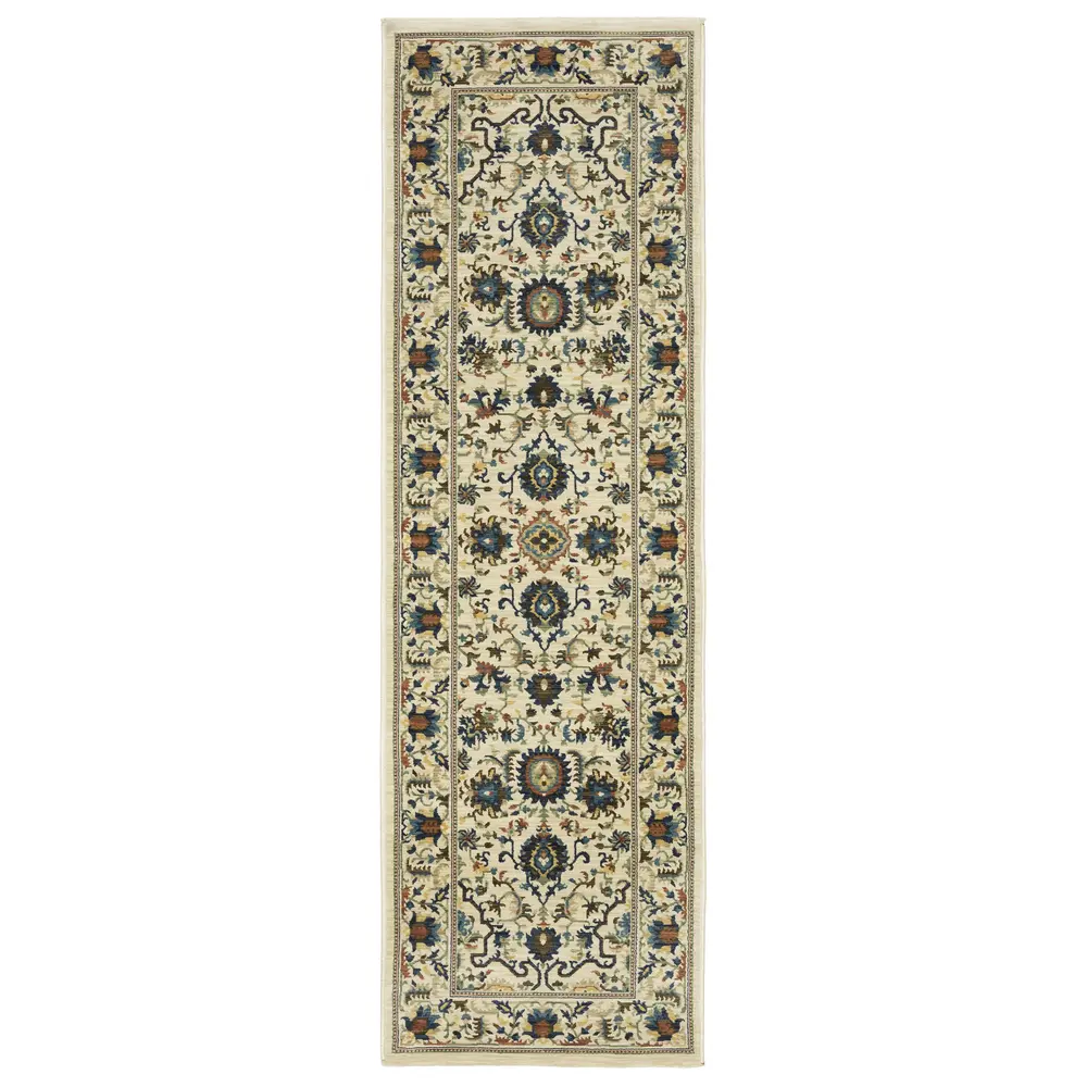 Francesca FR10A Ivory/ Multi Indoor Area Rug - 2'3