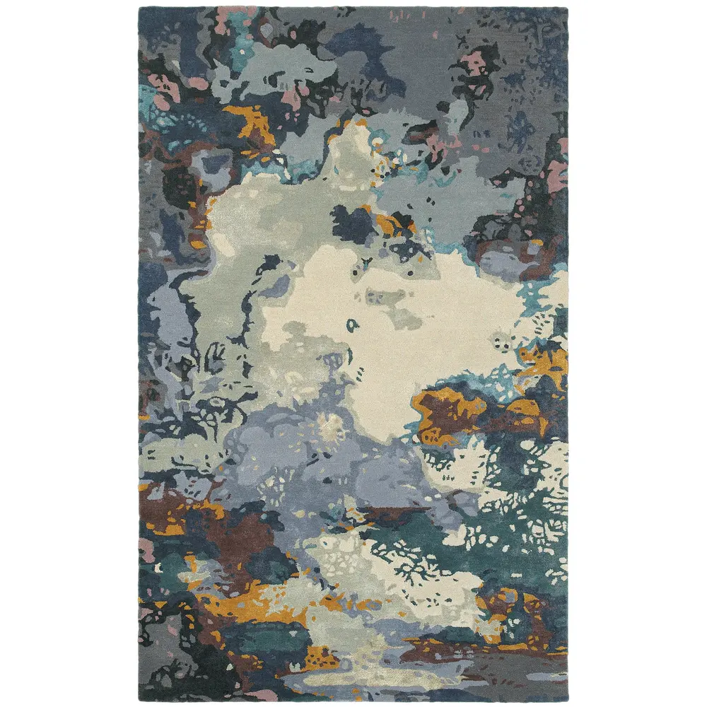 Galaxy 21903 Blue/ Grey Indoor Area Rug - 10' x 13'