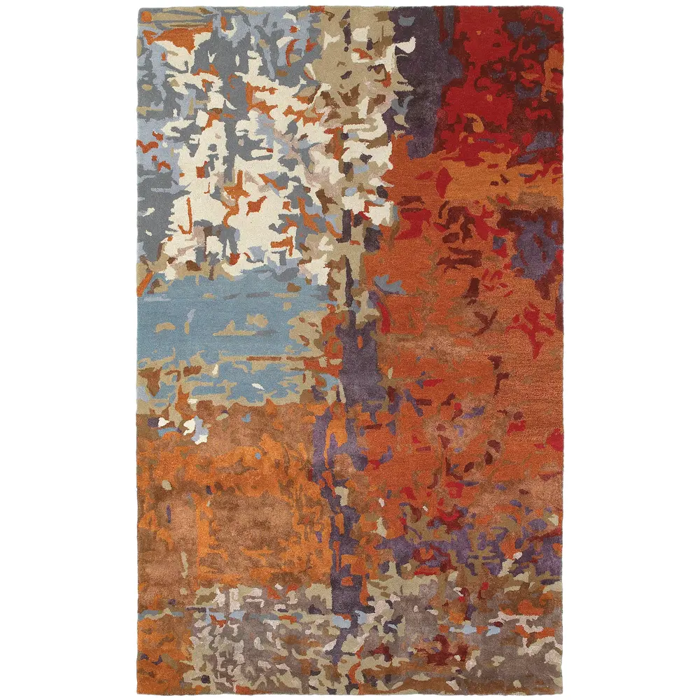 Galaxy 21904 Multi/ Orange Indoor Area Rug - 8' x 10'