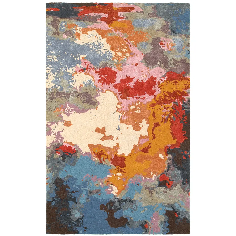 Galaxy 21908 Multi/ Pink Indoor Area Rug - 5' x 8'
