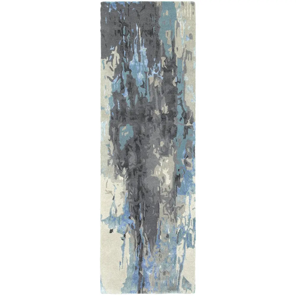 Galaxy 21906 Blue/ Grey Indoor Area Rug - 2'6
