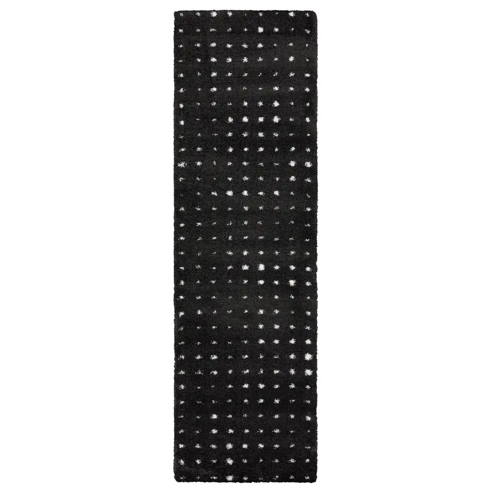 Galileo GAL04 Black/ Ivory Indoor Area Rug - 2'3