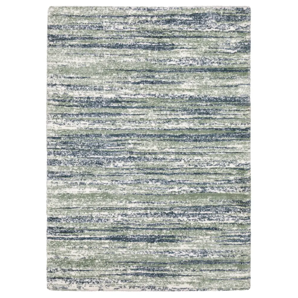 Galileo GAL06 Blue/ Green Indoor Area Rug - 9'10