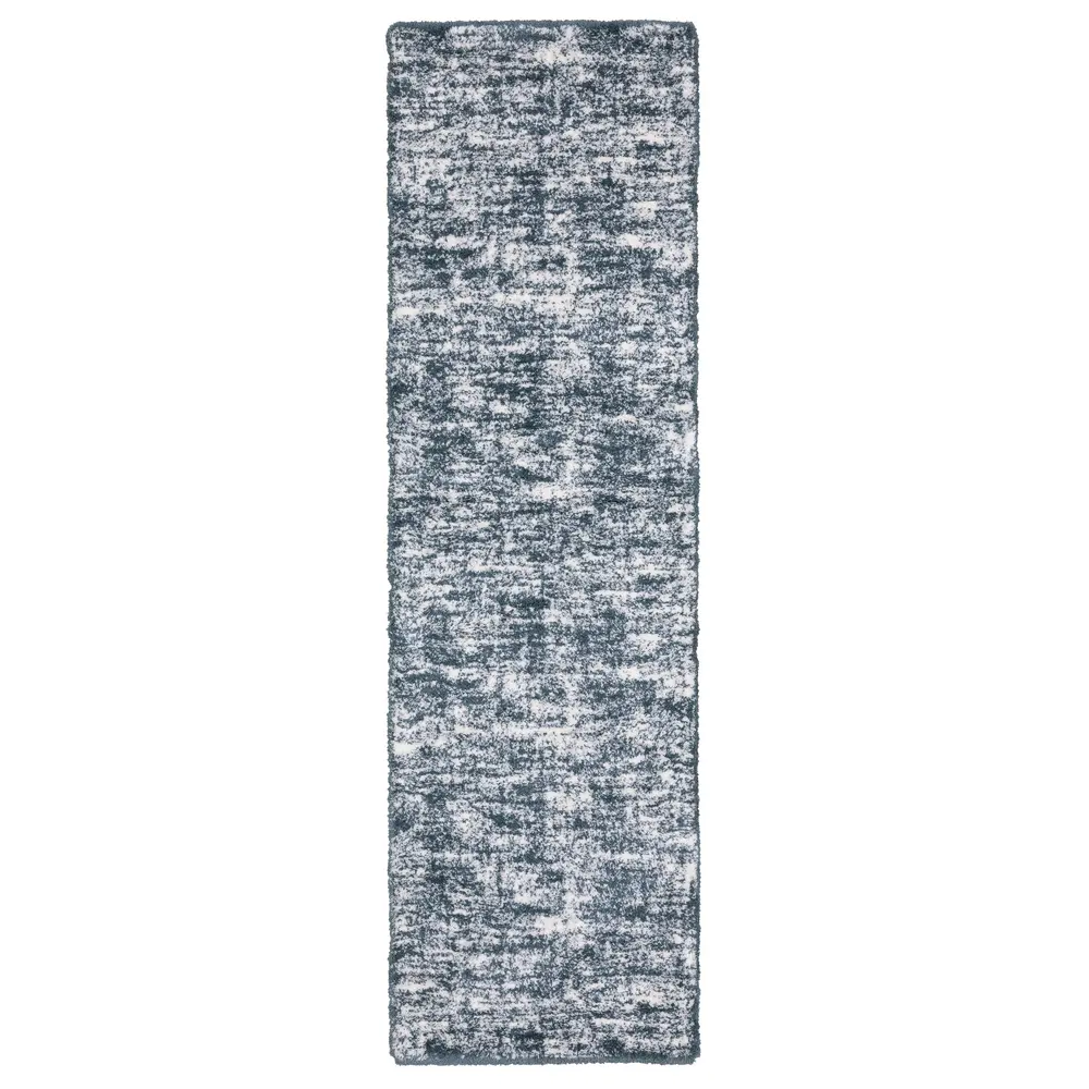 Galileo GAL08 Dark Teal/ Ivory Indoor Area Rug - 2'3