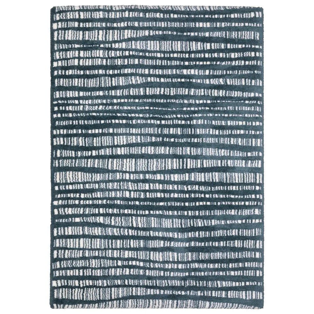 Galileo GAL01 Dark Teal/ Ivory Indoor Area Rug - 5'3