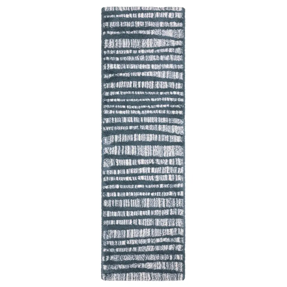 Galileo GAL01 Dark Teal/ Ivory Indoor Area Rug - 2'3