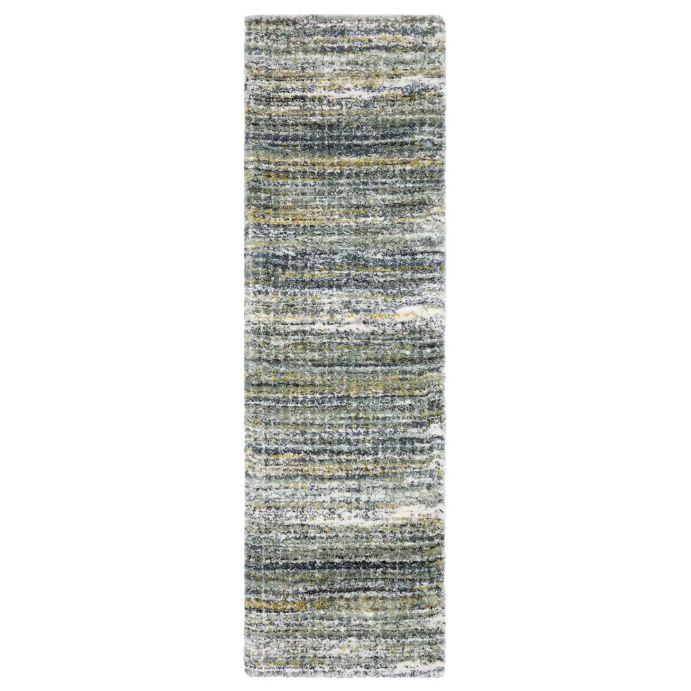 Galileo GAL07 Green/ Blue Indoor Area Rug - 2'3