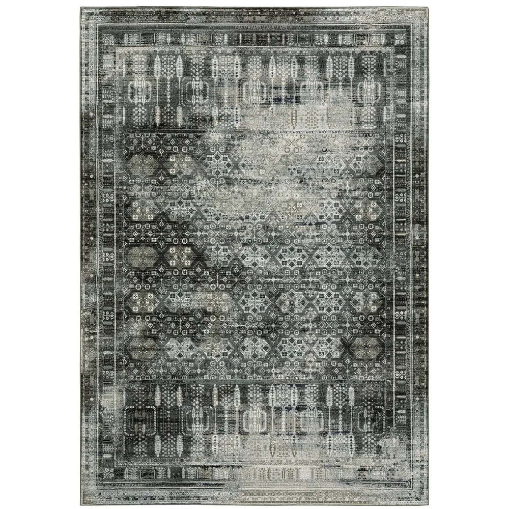 Gemini 070N2 Charcoal/ Grey Indoor Area Rug - 9'10