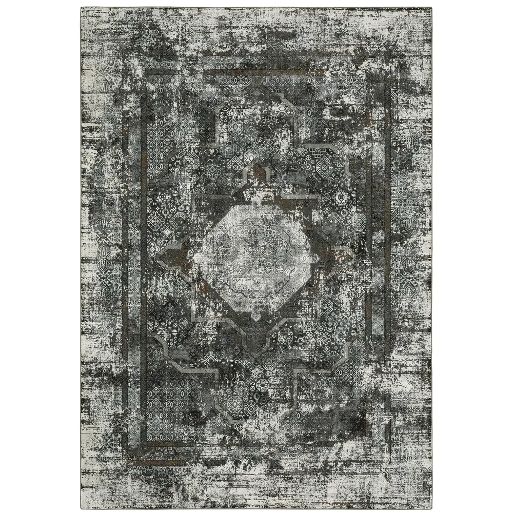 Gemini 090O2 Charcoal/ Grey Indoor Area Rug - 9'10