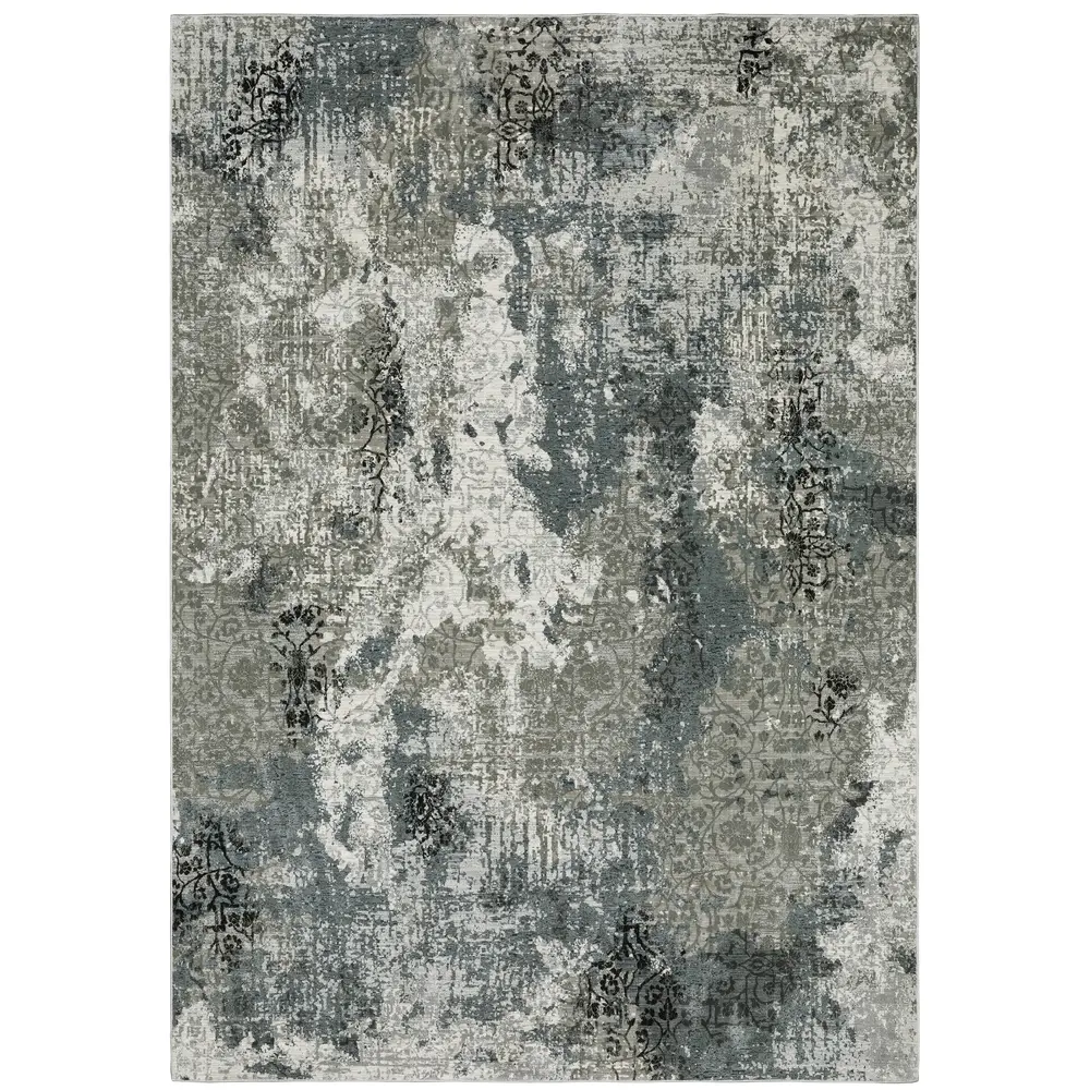Gemini 001X2 Ivory/ Blue Indoor Area Rug - 7'10