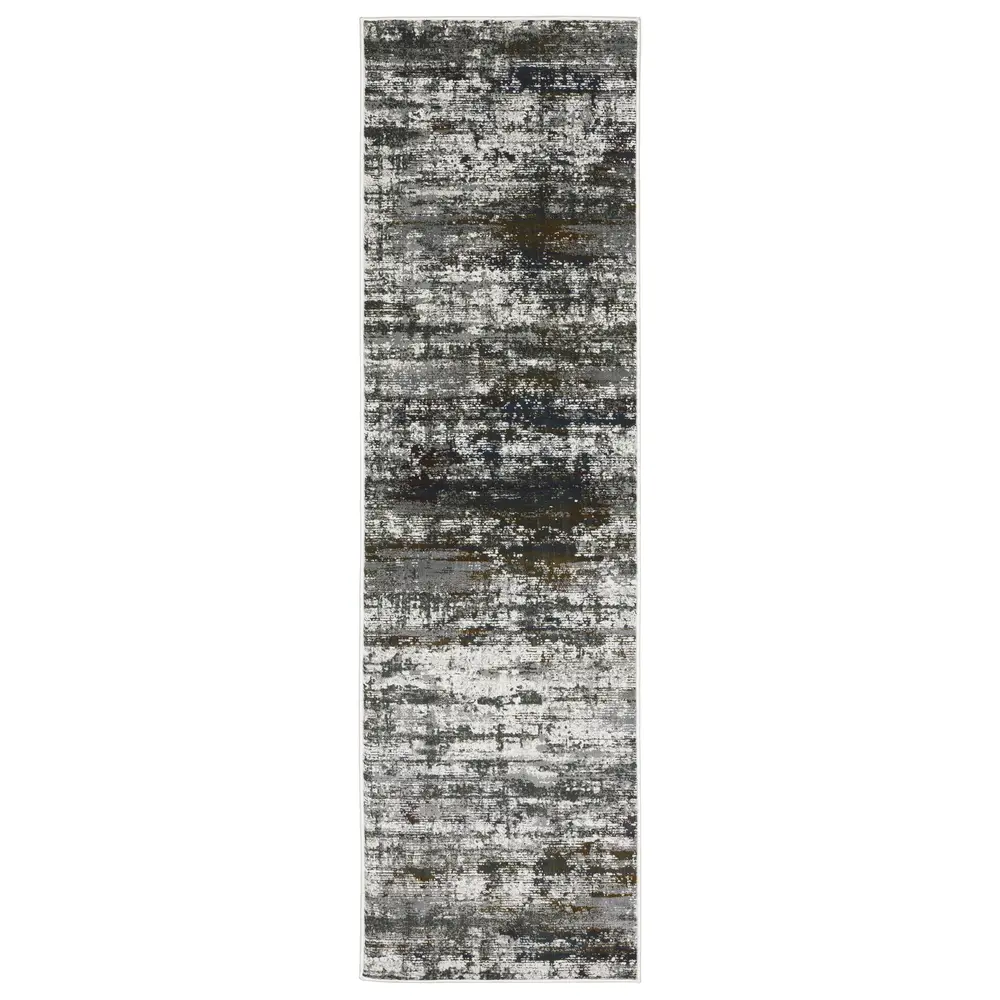 Gemini 4151U Charcoal/ Grey Indoor Area Rug - 2'3