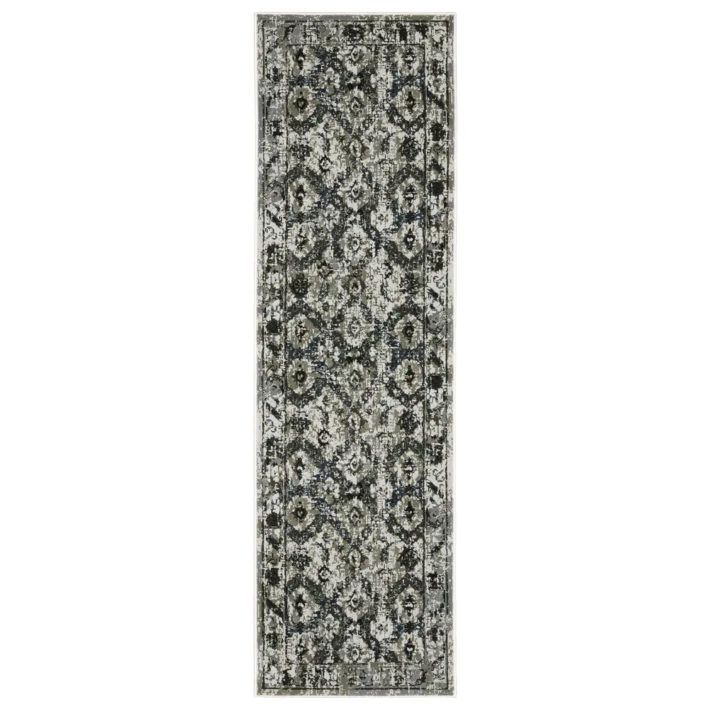 Gemini 1003E Charcoal/ Grey Indoor Area Rug - 2'3