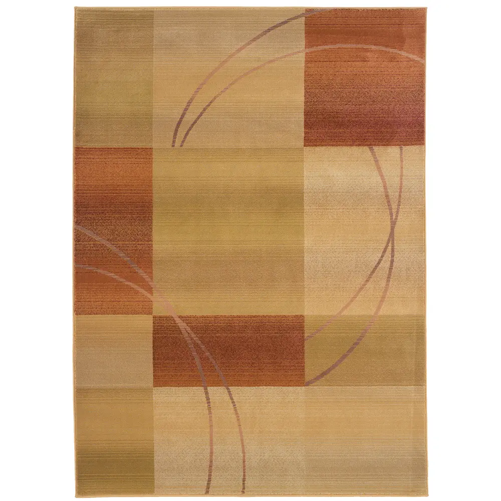 Generations 1608D Beige/ Rust Indoor Area Rug - 9'9