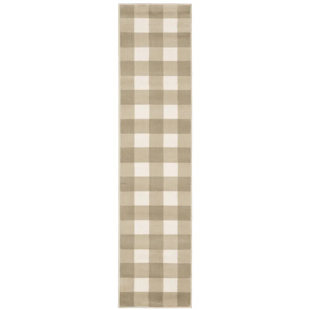 Georgia 678A0 Beige/ Ivory Indoor Area Rug - 1'10
