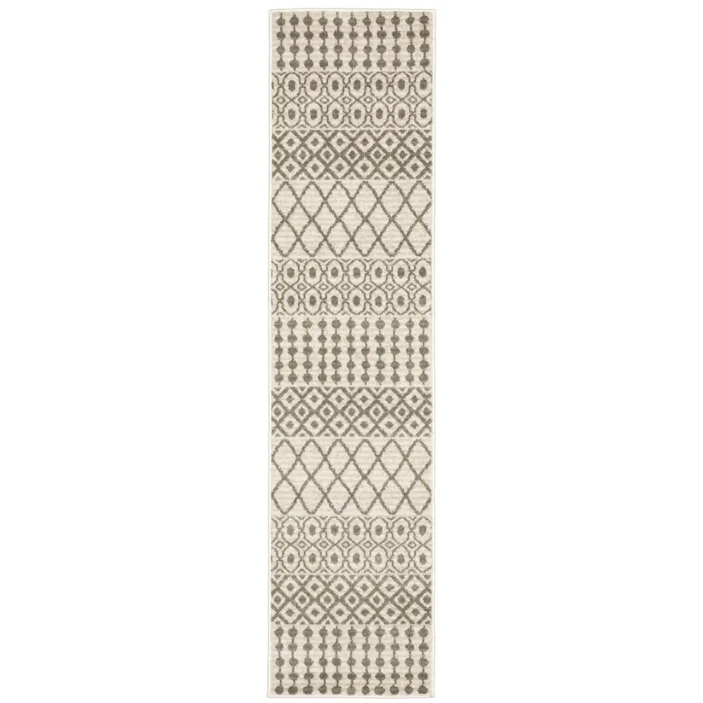 Georgia 717B0 Ivory/ Grey Indoor Area Rug - 1'10