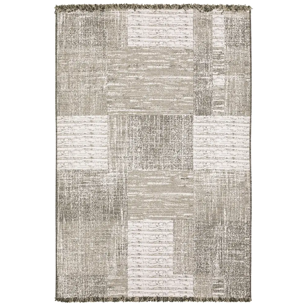 Gillian 081V4 Beige/ Black Indoor/Outdoor Area Rug - 7'10