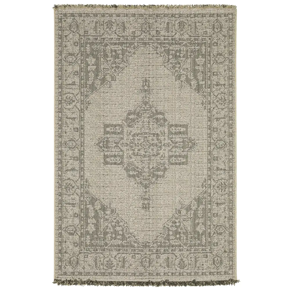Gillian 5094X Beige/ Black Indoor/Outdoor Area Rug - 6'7