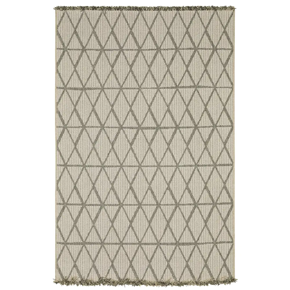 Gillian 1331V Beige/ Black Indoor/Outdoor Area Rug - 6'7