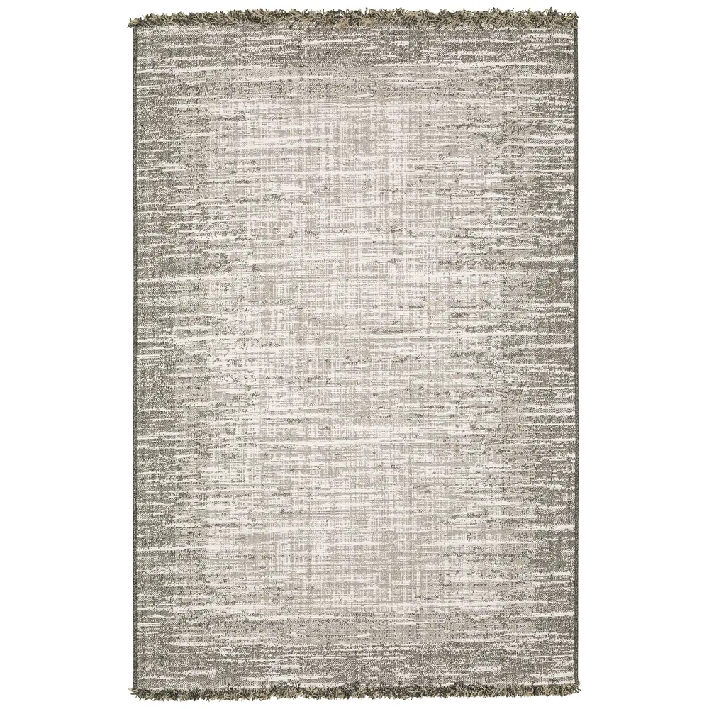 Gillian 502J4 Beige/ Black Indoor/Outdoor Area Rug - 5'3