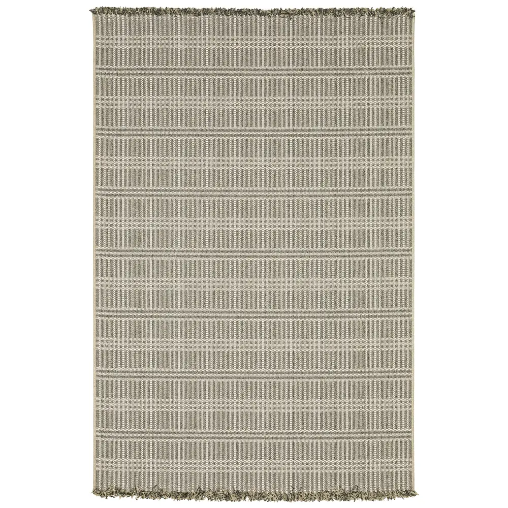 Gillian 163J4 Beige/ Black Indoor/Outdoor Area Rug - 7'10