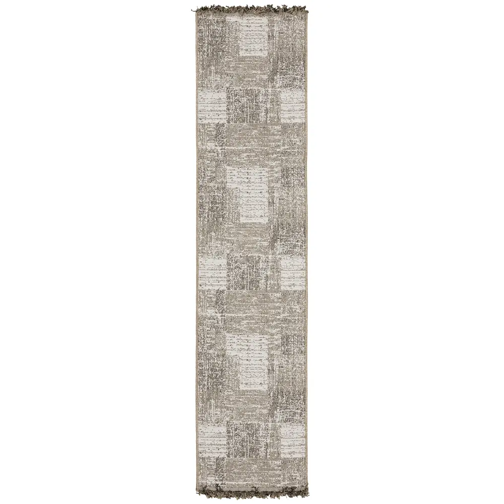 Gillian 081V4 Beige/ Black Indoor/Outdoor Area Rug - 1'10