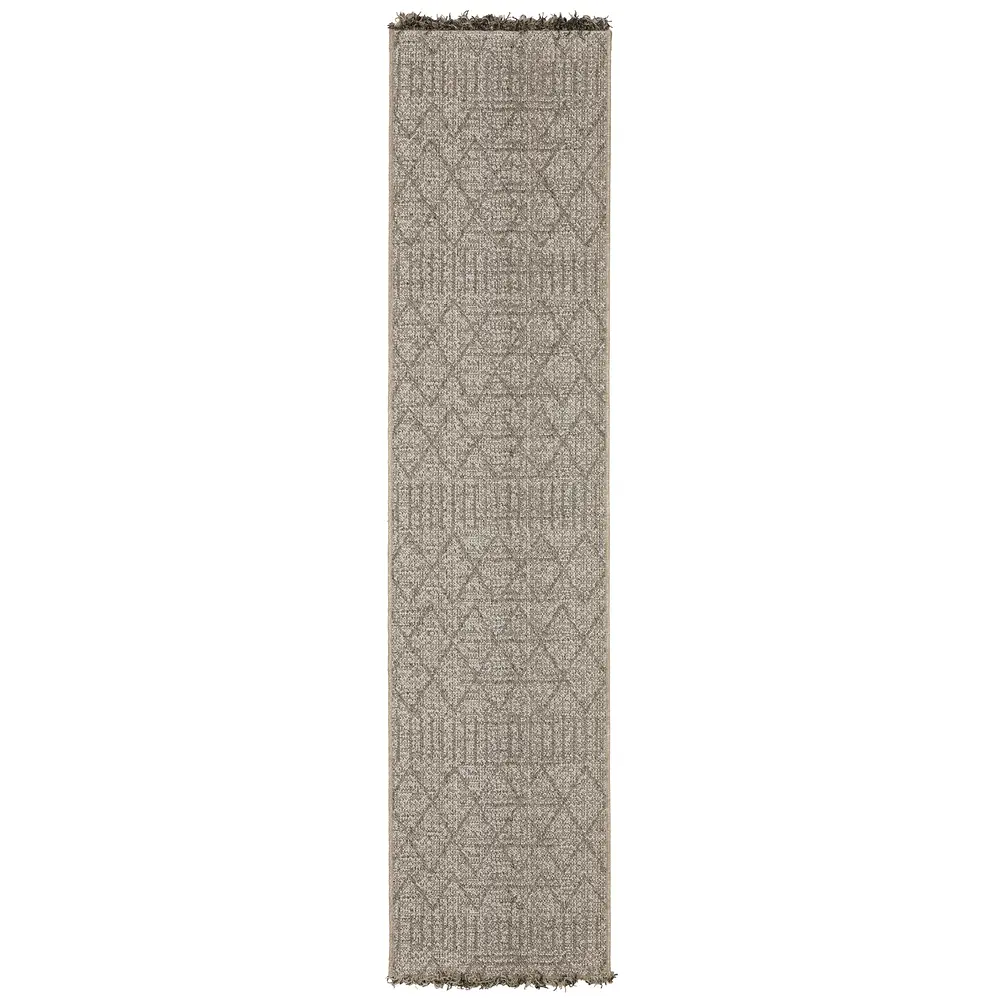 Gillian 5560J Beige/ Black Indoor/Outdoor Area Rug - 1'10