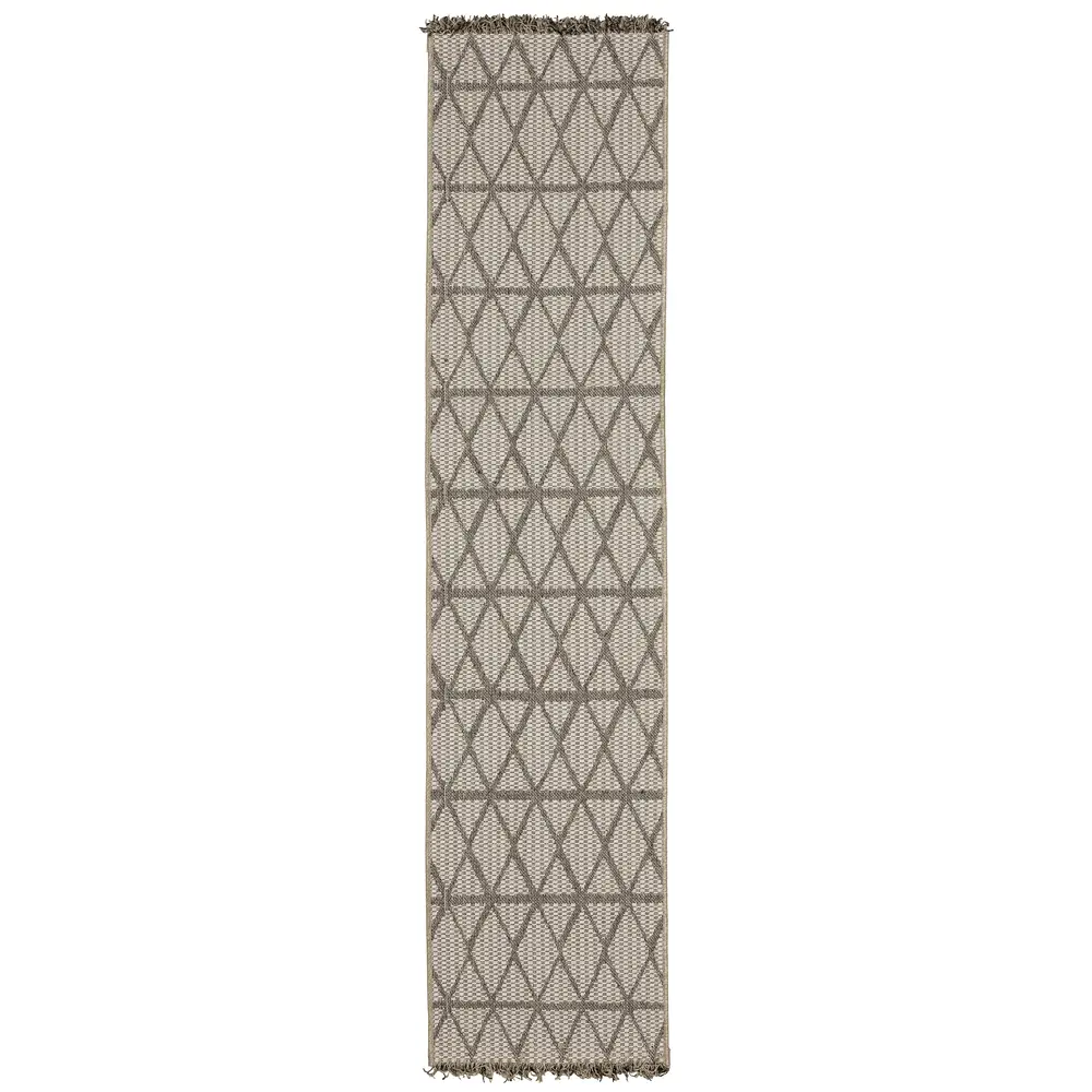 Gillian 1331V Beige/ Black Indoor/Outdoor Area Rug - 1'10