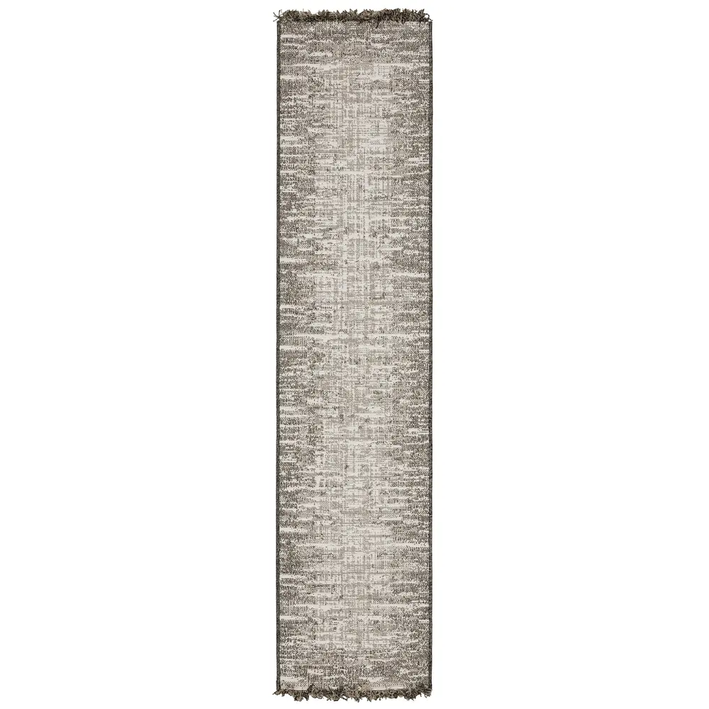 Gillian 502J4 Beige/ Black Indoor/Outdoor Area Rug - 1'10