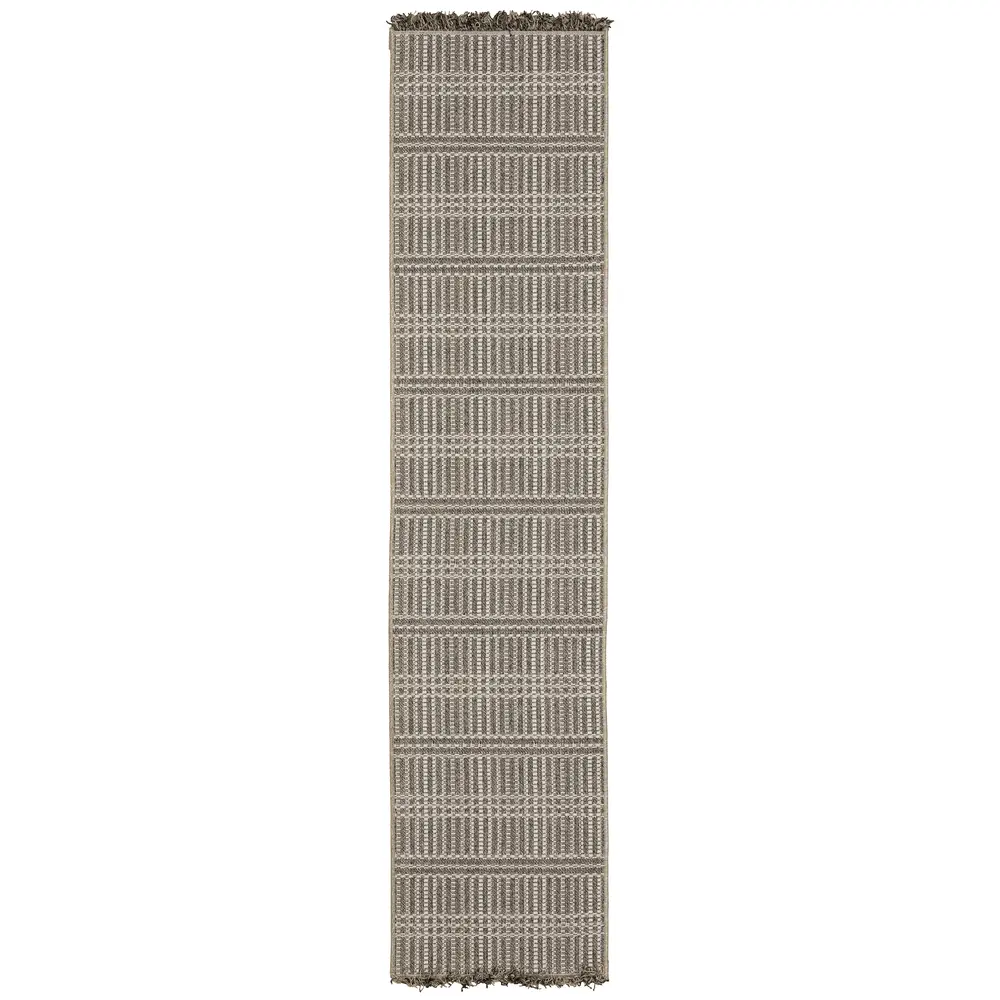 Gillian 163J4 Beige/ Black Indoor/Outdoor Area Rug - 1'10
