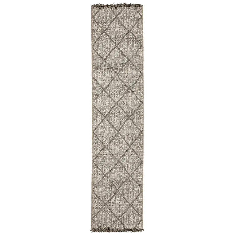 Gillian 4926A Beige/ Black Indoor/Outdoor Area Rug - 1'10