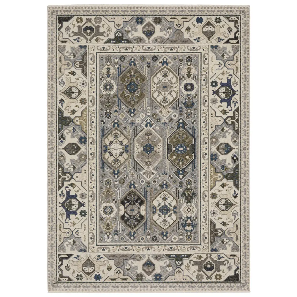 Hastings HA04U Ivory/ Blue Indoor Area Rug - 9'10