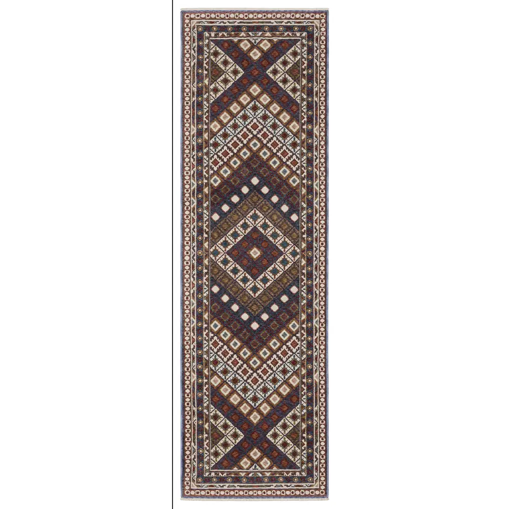 Hastings HA08B Red/ Multi Indoor Area Rug - 2'3