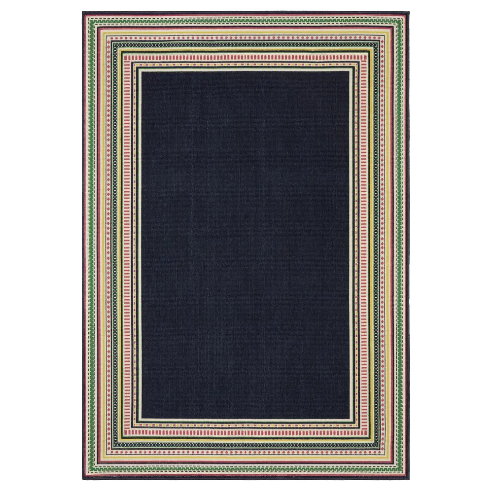 Havana HAV06 Navy/ Multi Indoor/Outdoor Area Rug - 9'10