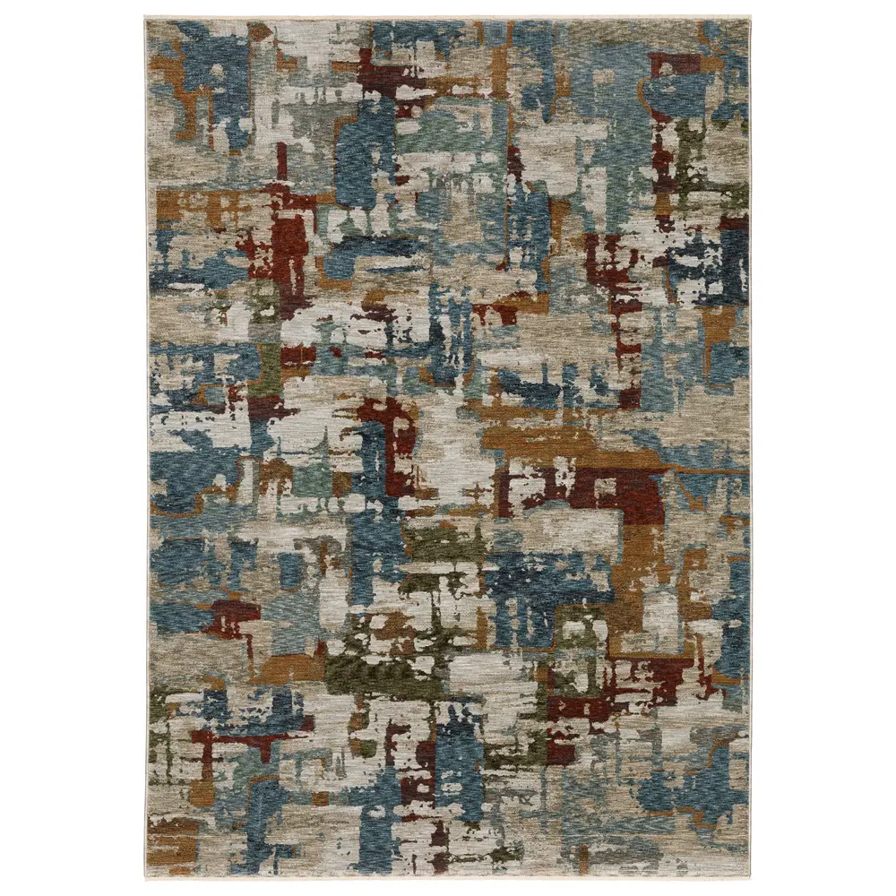 Hayden HAY02 Beige/ Multi Indoor Area Rug - 5'3