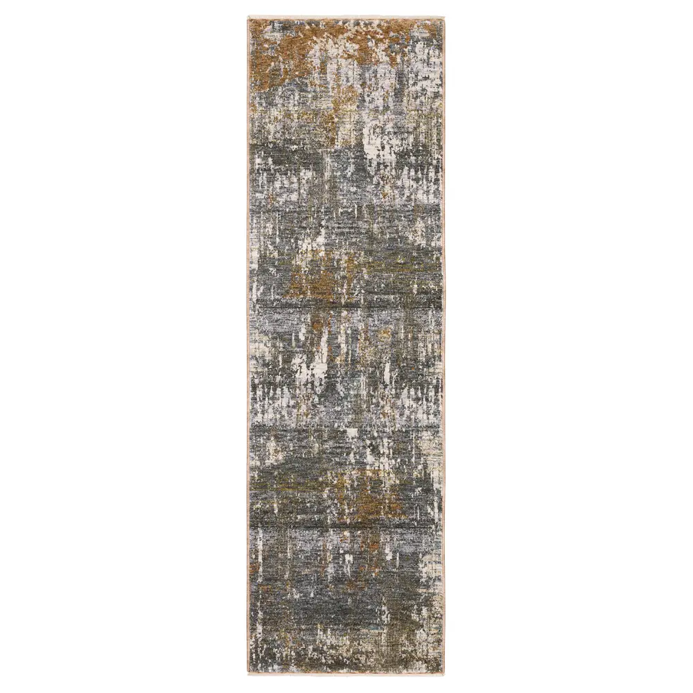 Hayden HAY06 Grey/ Gold Indoor Area Rug - 2'3