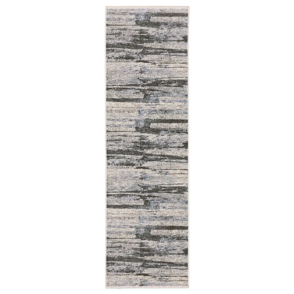 Hayden HAY07 Grey/ Ivory Indoor Area Rug - 2'3