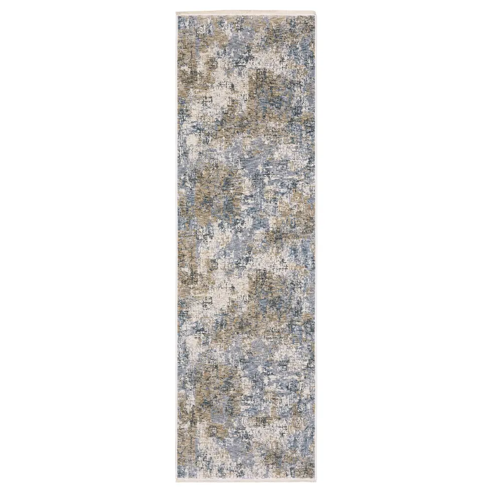 Hayden HAY08 Beige/ Blue Indoor Area Rug - 2'3
