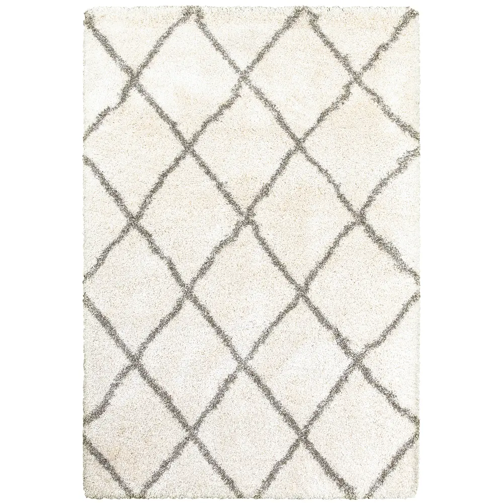 Henderson 090W9 Ivory/ Grey Indoor Area Rug - 5'3