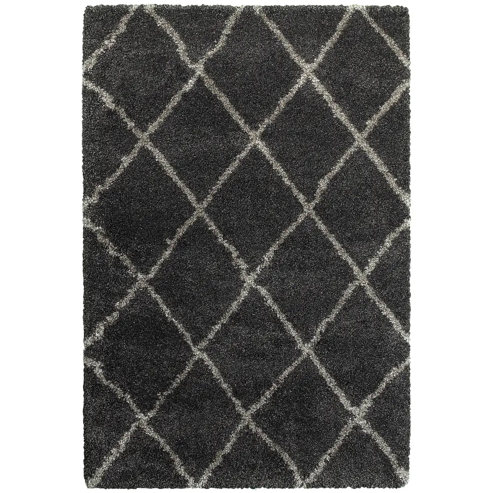 Henderson 090K1 Charcoal/ Grey Indoor Area Rug - 5'3