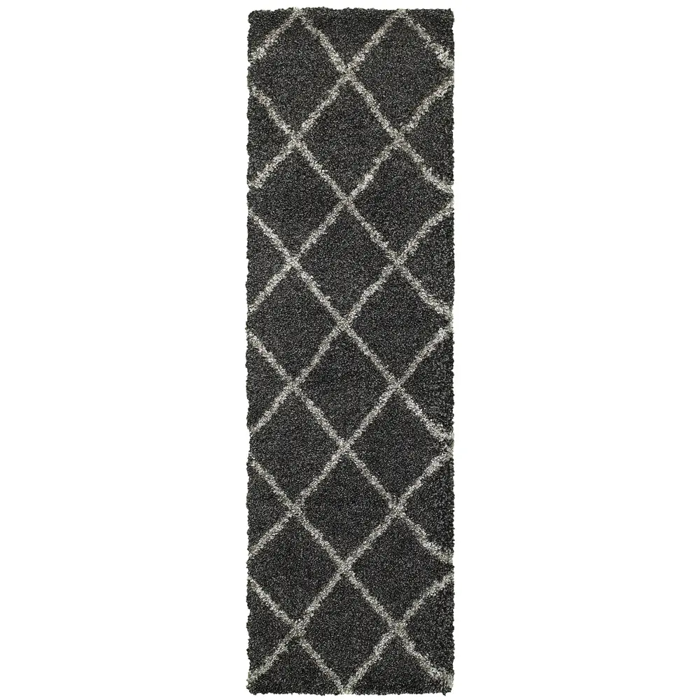 Henderson 090K1 Charcoal/ Grey Indoor Area Rug - 2'3