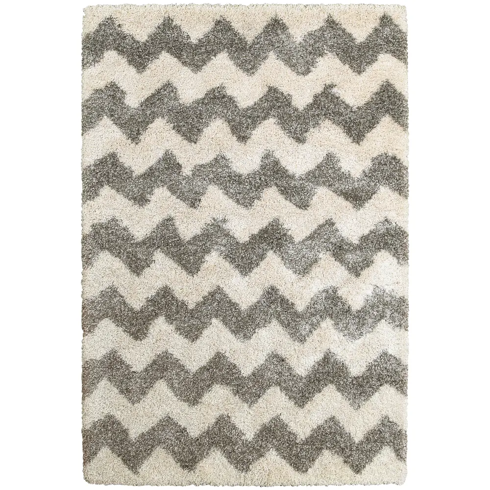 Henderson 625W9 Grey/ Ivory Indoor Area Rug - 5'3