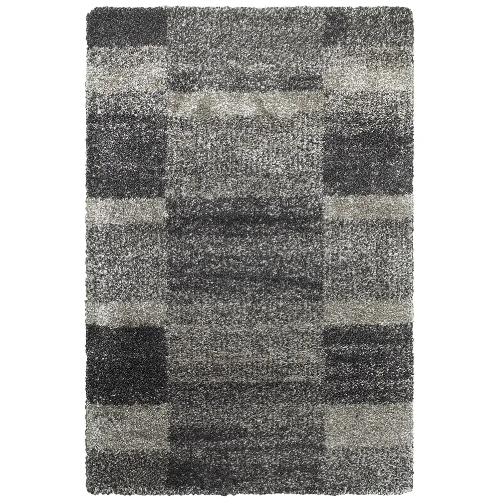 Henderson 531Z1 Grey/ Charcoal Indoor Area Rug - 5'3
