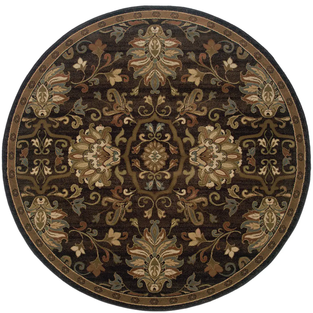 Hudson 042G1 Brown/ Beige Indoor Area Rug - 7'8