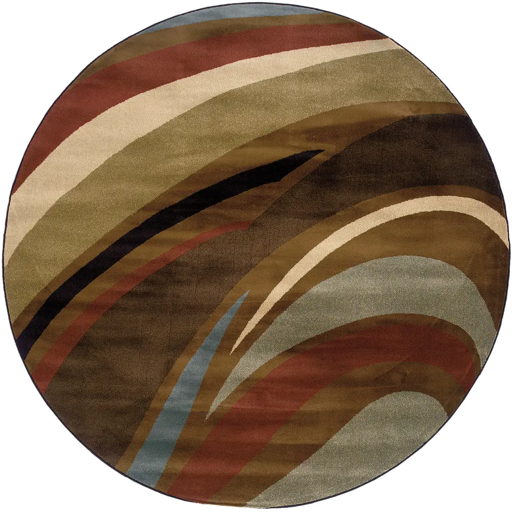 Hudson 2666F Brown/ Multi Indoor Area Rug - 7'8