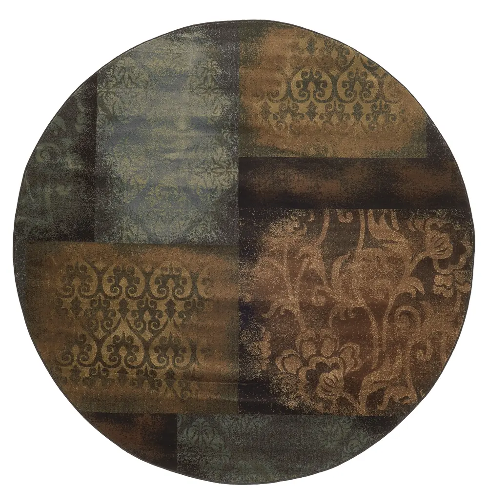 Hudson 4878B Blue/ Brown Indoor Area Rug - 7'8