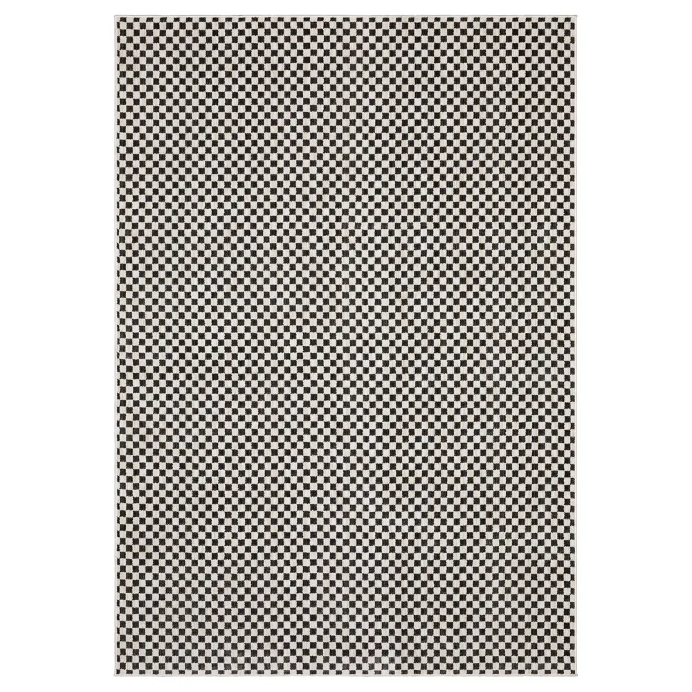 Hunter HNT02 Black/ Ivory Indoor Area Rug - 5'3